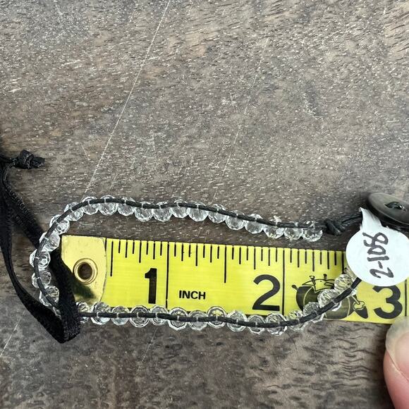 New Tickled Pink Clear Beaded Bracelet - Picture 2 of 4